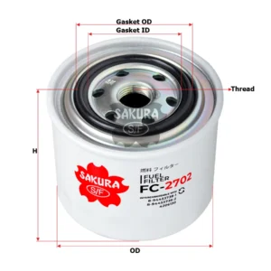 Lọc nhiên liệu (lọc dầu) FC-2702 SAKURA