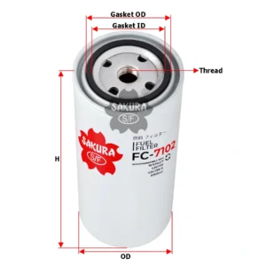 Lọc nhiên liệu (lọc dầu) FC-7102 SAKURA